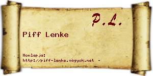 Piff Lenke névjegykártya